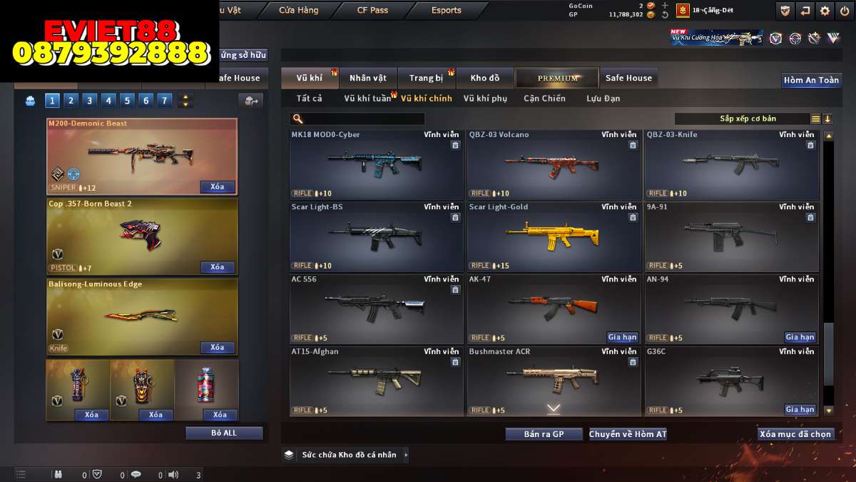 shop acc cf uy tin gia re